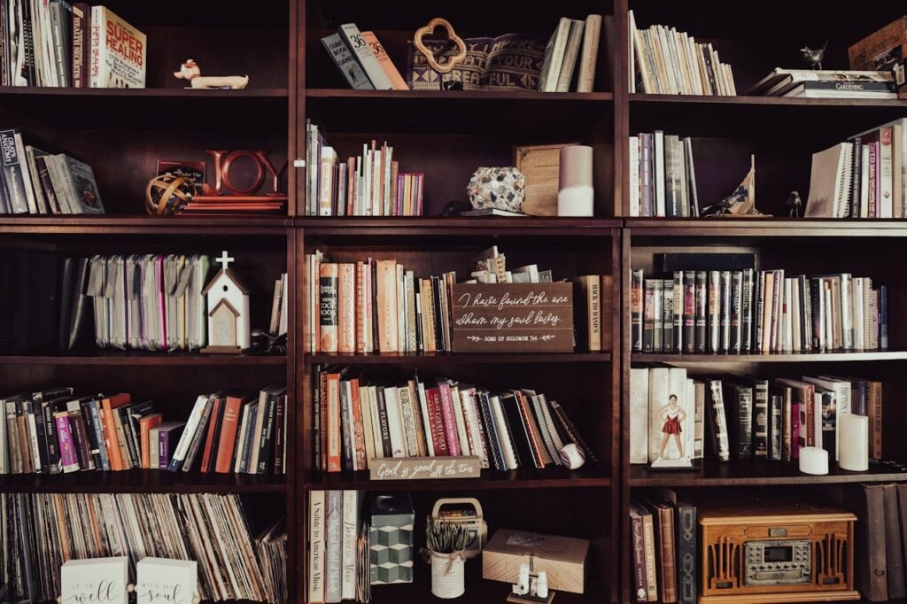 Shelves of Books and Trinkets